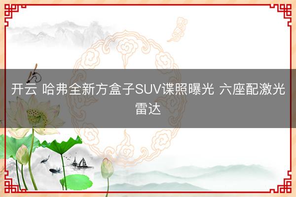 开云 哈弗全新方盒子SUV谍照曝光 六座配激光雷达